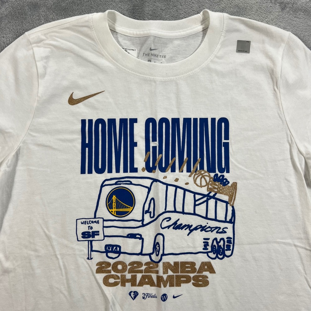 Golden State Warriors T Shirt Women Medium White New 2022 NBA Champs NBA Nike